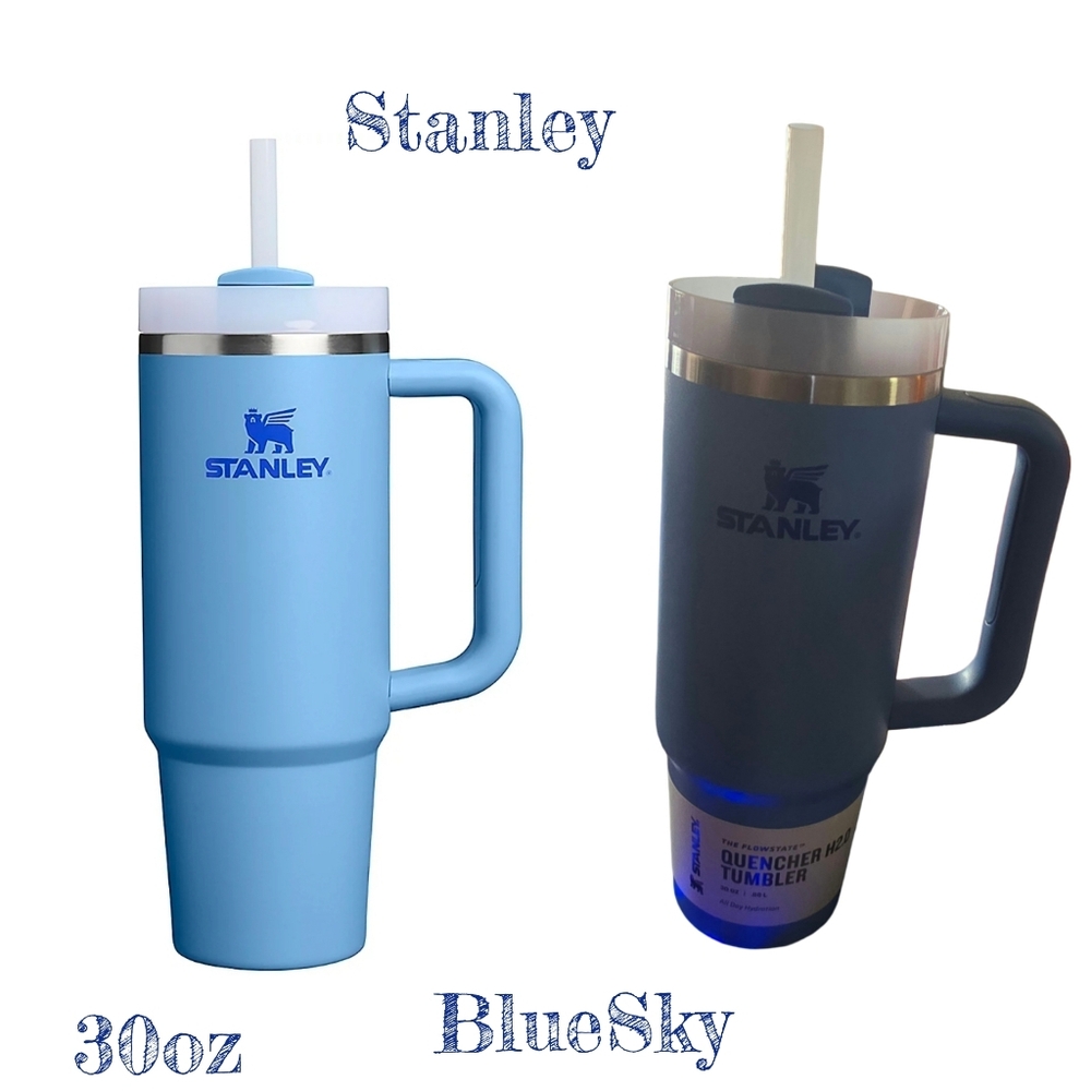 Stanley Blue Sky 30oz Tumbler with Handle and Straw New